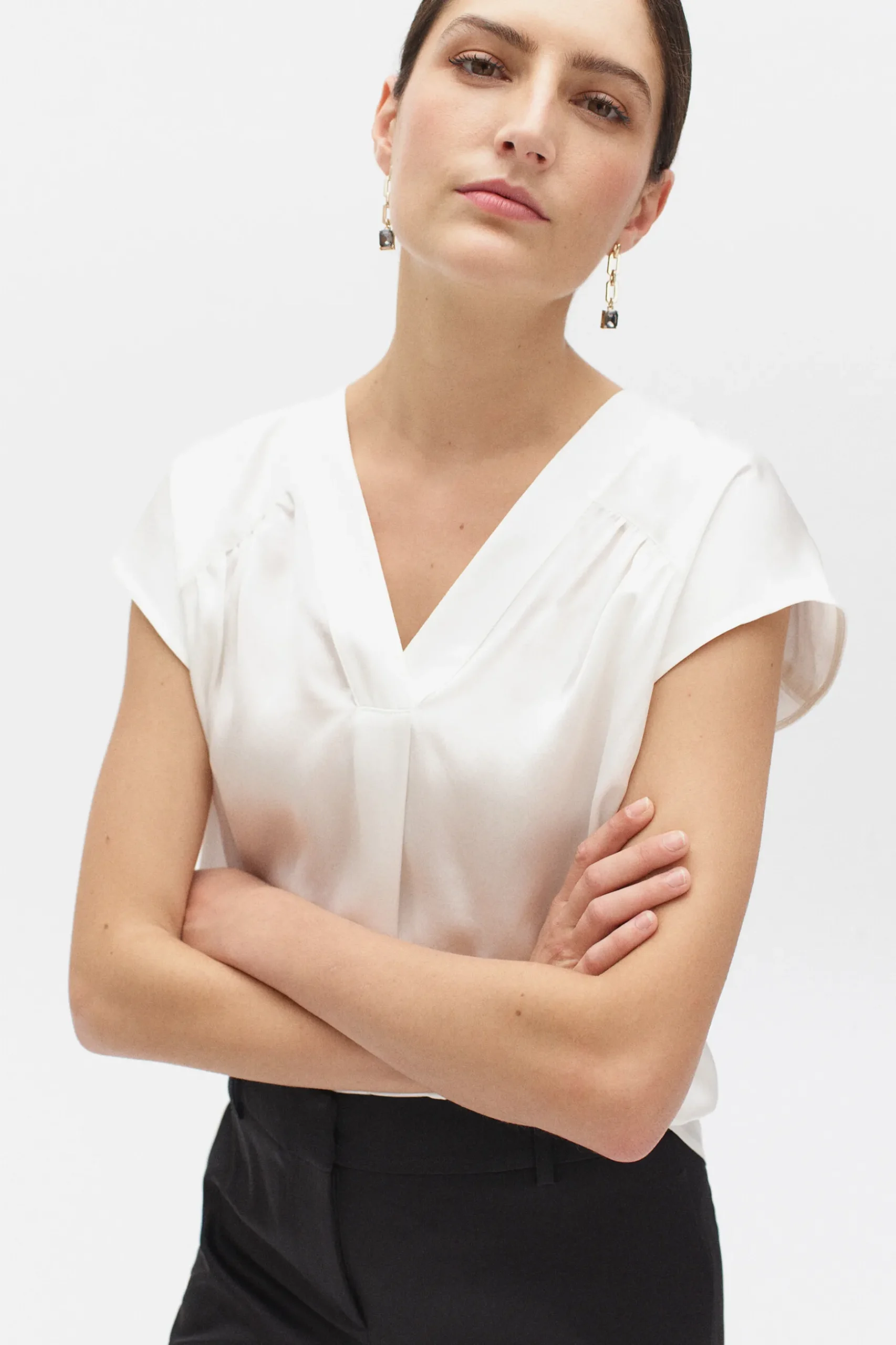 Discount Blouse 100% Soie Tatiana Ivoire Femme Blouses