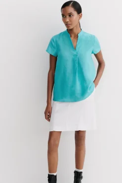 Flash Sale Blouse Kat 100% Lin Vert Emeraude Femme Chemises
