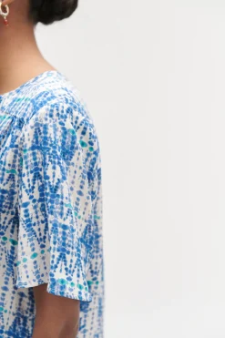 Cheap Blouse Tie And Dye Femme Blouses