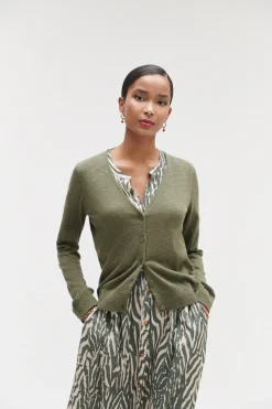 Flash Sale Cardigan Blondine Vert Kaki Femme Gilets