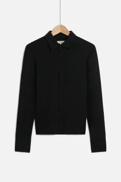 Outlet Chemise Albi En Jersey Noir Femme Chemises
