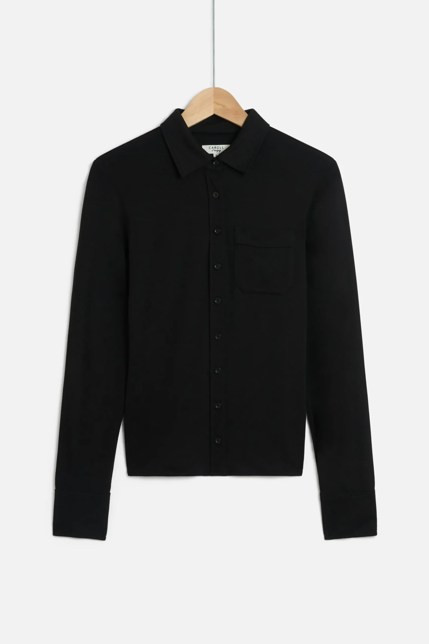 Outlet Chemise Albi En Jersey Noir Femme Chemises