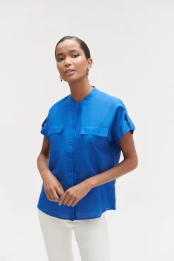 Store Chemise Allan Bleu Electrique Femme Chemises