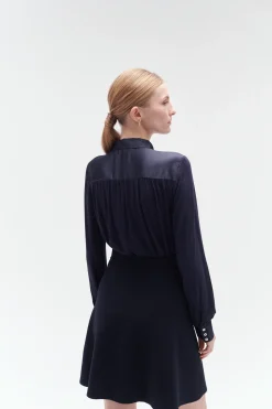 New Chemise Bi-Matiere Hector Femme Tops Et T-Shirts