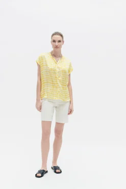 Sale Chemise Colombes Jaune Femme Chemises