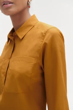 New Chemise Eden Jaune Moutarde Femme Chemises