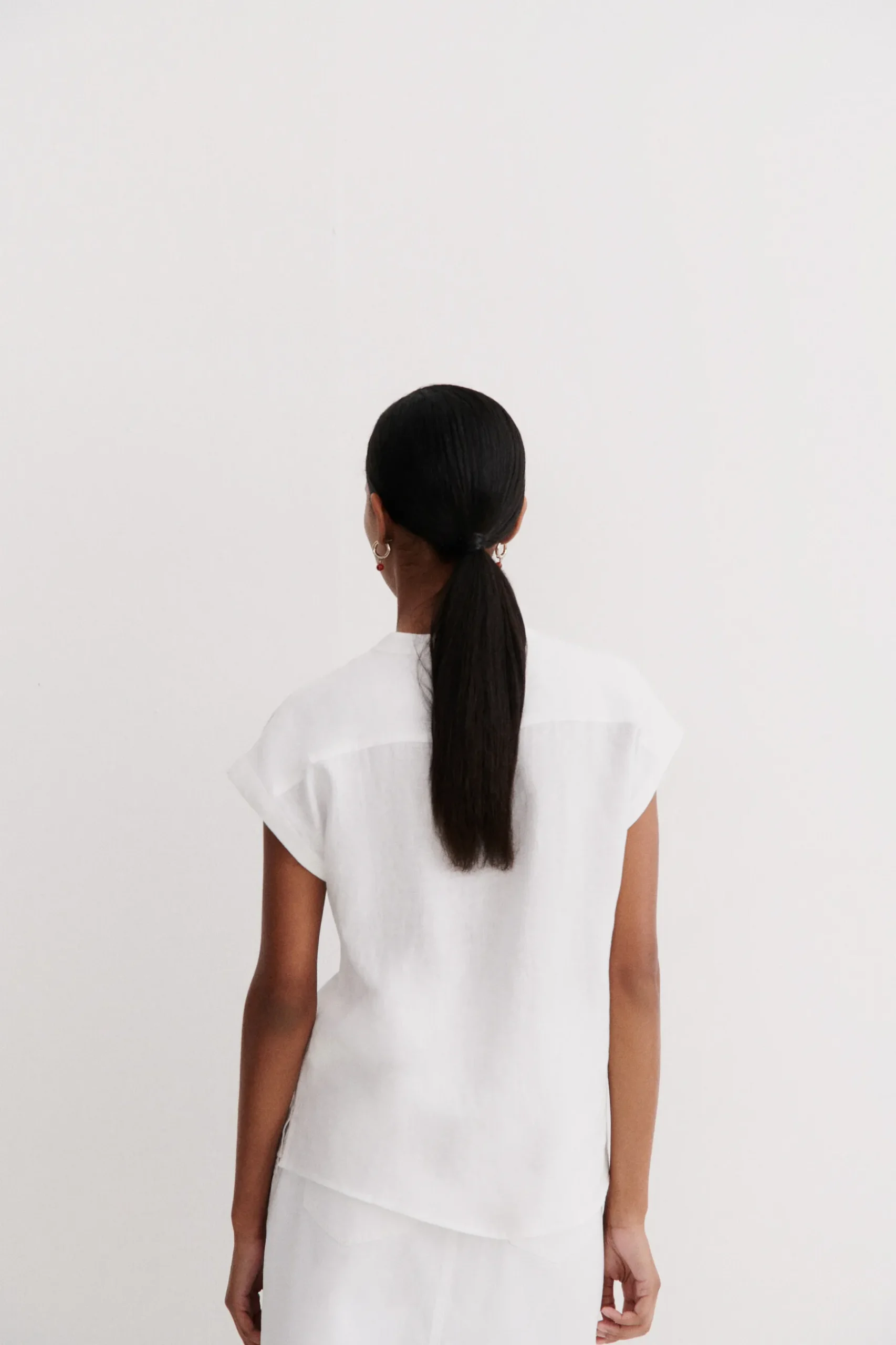 Store Chemise Gina 100% Lin Blanc Femme Blouses