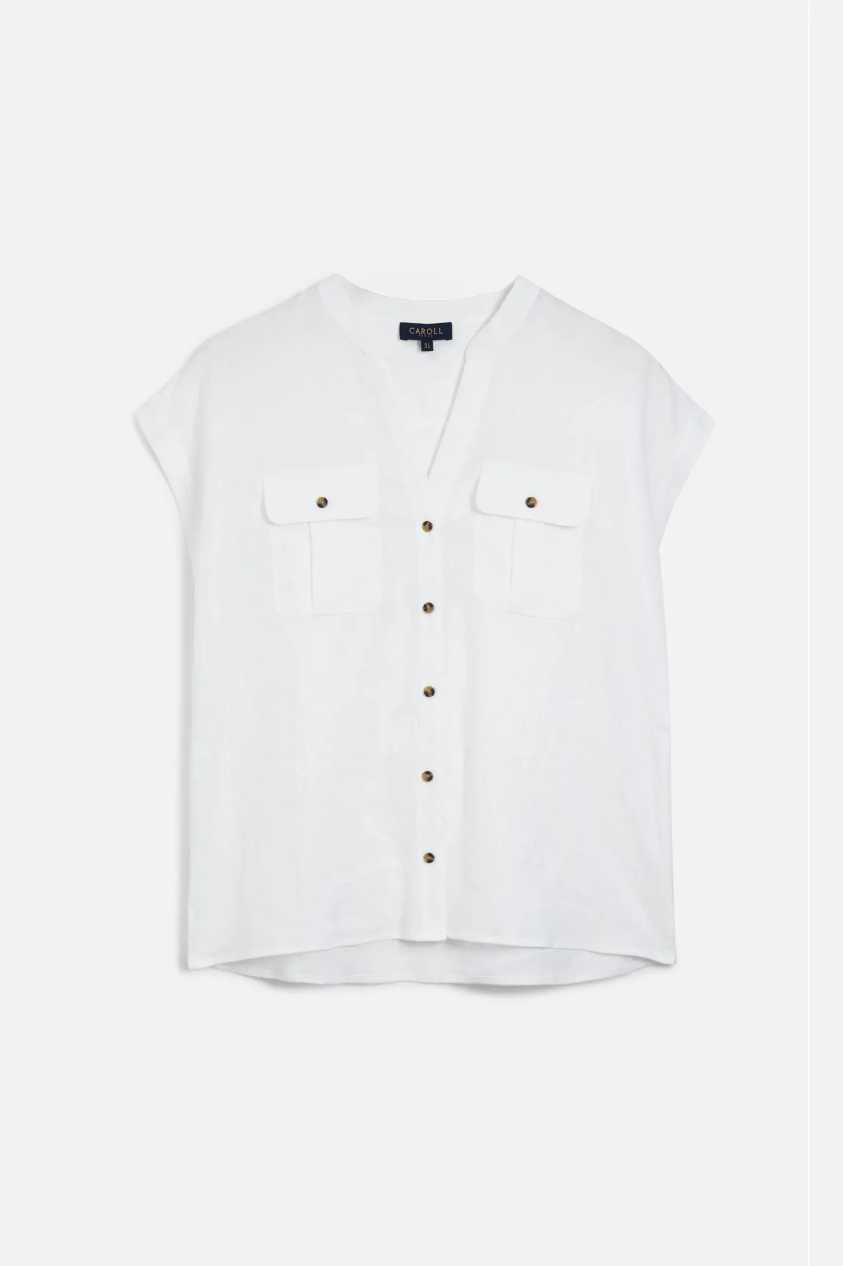 Store Chemise Gina 100% Lin Blanc Femme Blouses