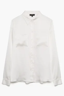 Online Chemise Jeanne B En Soie Ivoire Femme Chemises