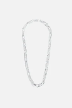 Sale Collier Billann A Maillons Gris Argent Femme Bijoux
