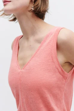 Online Debardeur Aretha 100% Lin Femme Tops Et T-Shirts