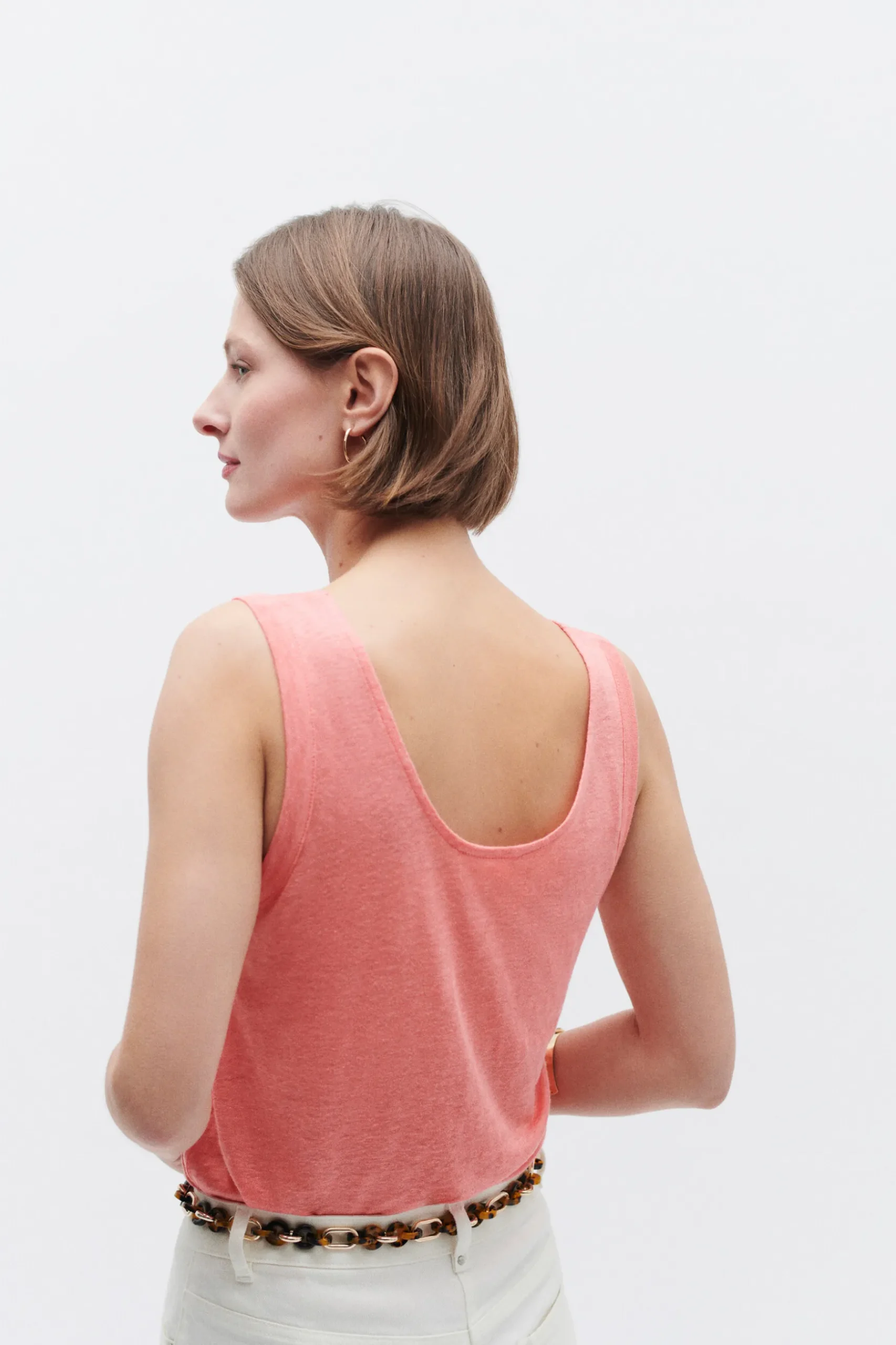 Online Debardeur Aretha 100% Lin Femme Tops Et T-Shirts