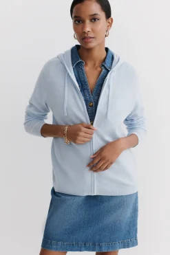 Shop Gilet Basile B Bleu Ciel Femme Gilets