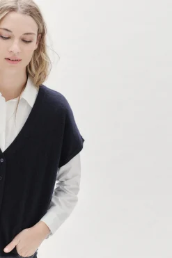 Online Gilet Lexie Bleu Marine Femme Gilets