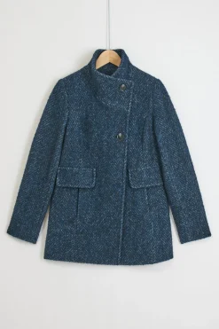 Sale Manteau Ali Bleu Marine Femme Manteaux