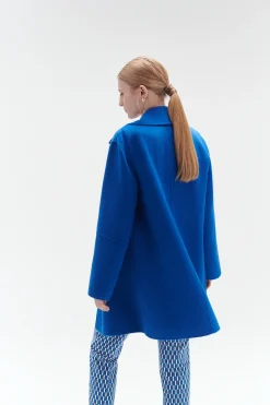 Shop Manteau William Bleu Electrique Femme Manteaux