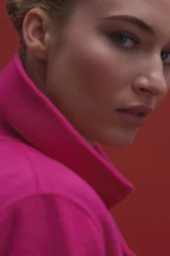 Cheap Manteau William Rose Fushia Femme Manteaux