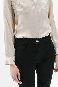 Online Pantacourt Mason Noir Femme Pantalons