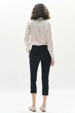 Online Pantacourt Mason Noir Femme Pantalons