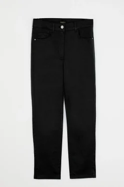 Online Pantacourt Mason Noir Femme Pantalons