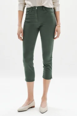 Outlet Pantacourt Mason Vert Kaki Femme Pantalons