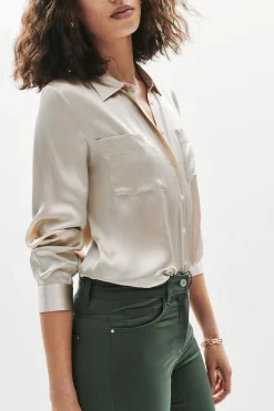 Outlet Pantacourt Mason Vert Kaki Femme Pantalons