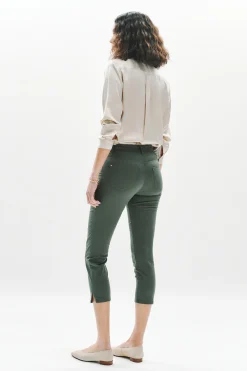Outlet Pantacourt Mason Vert Kaki Femme Pantalons