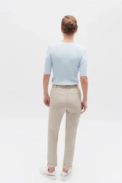 Hot Pantalon Adelmo Beige Femme Pantalons