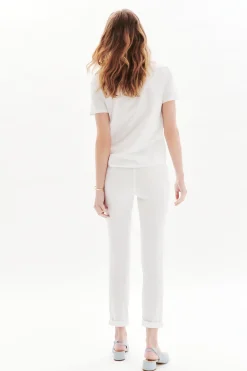 Best Pantalon Adelmo Blanc Femme Pantalons