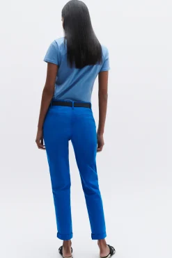Hot Pantalon Adelmo Bleu Electrique Femme Pantalons