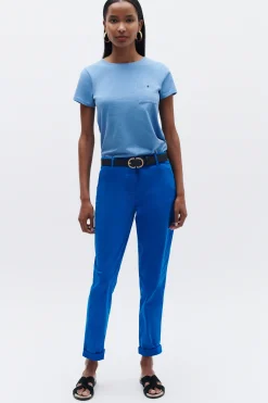 Hot Pantalon Adelmo Bleu Electrique Femme Pantalons