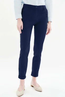 Clearance Pantalon Adelmo Bleu Marine Femme Pantalons