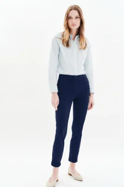 Clearance Pantalon Adelmo Bleu Marine Femme Pantalons