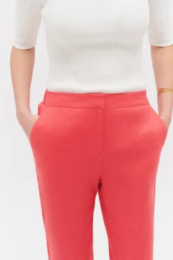 Discount Pantalon Allan Rouge Femme Pantalons