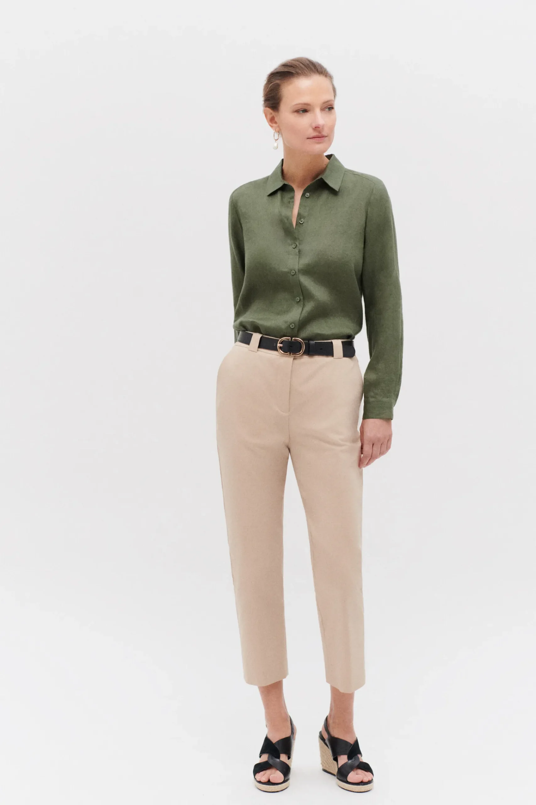 New Pantalon Bobby Beige Femme Pantalons
