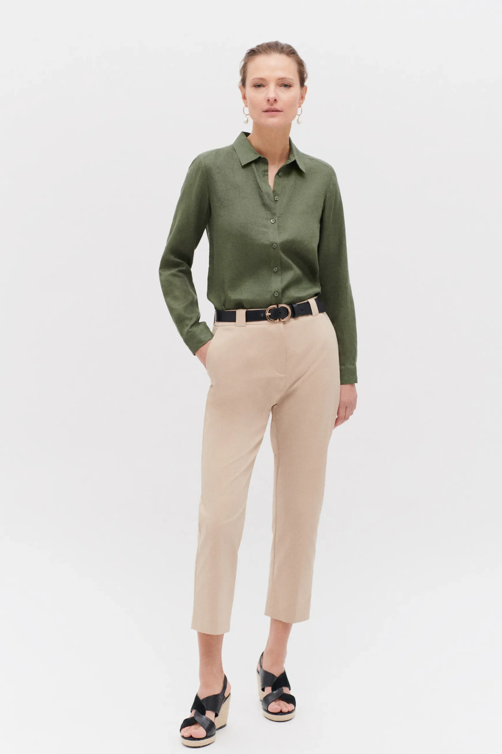 New Pantalon Bobby Beige Femme Pantalons