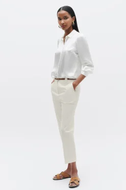 Shop Pantalon Bobby Ivoire Femme Pantalons