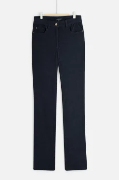 Outlet Pantalon Chicago Velours Bleu Marine Femme Pantalons