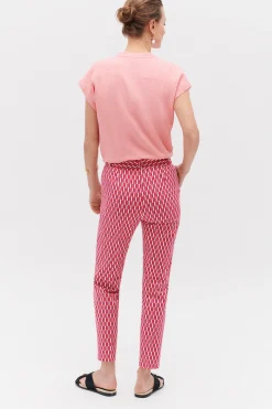 Store Pantalon Gabin A Motifs Graphiques Rose Fushia Femme Pantalons