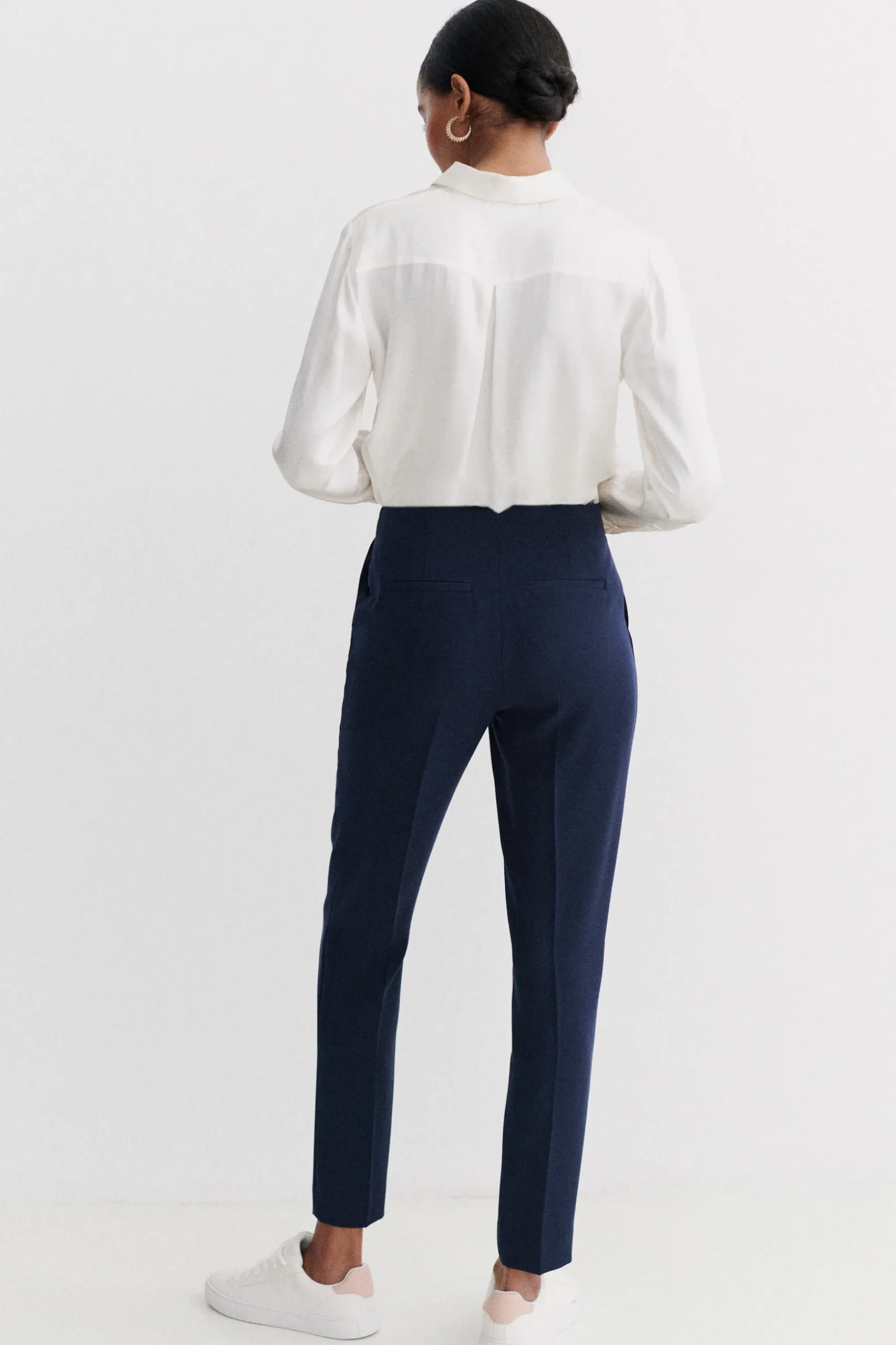 Shop Pantalon Gautier Bleu Marine Femme Pantalons