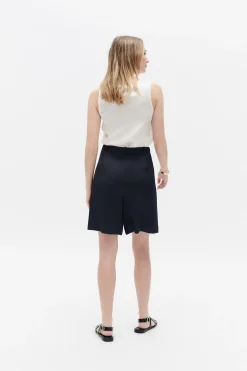 Store Pantalon Pbrandon Bleu Marine Femme Shorts