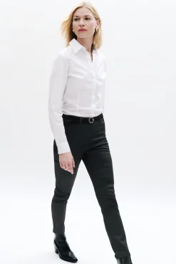 Flash Sale Pantalon Tony Effet Enduit Noir Femme Pantalons