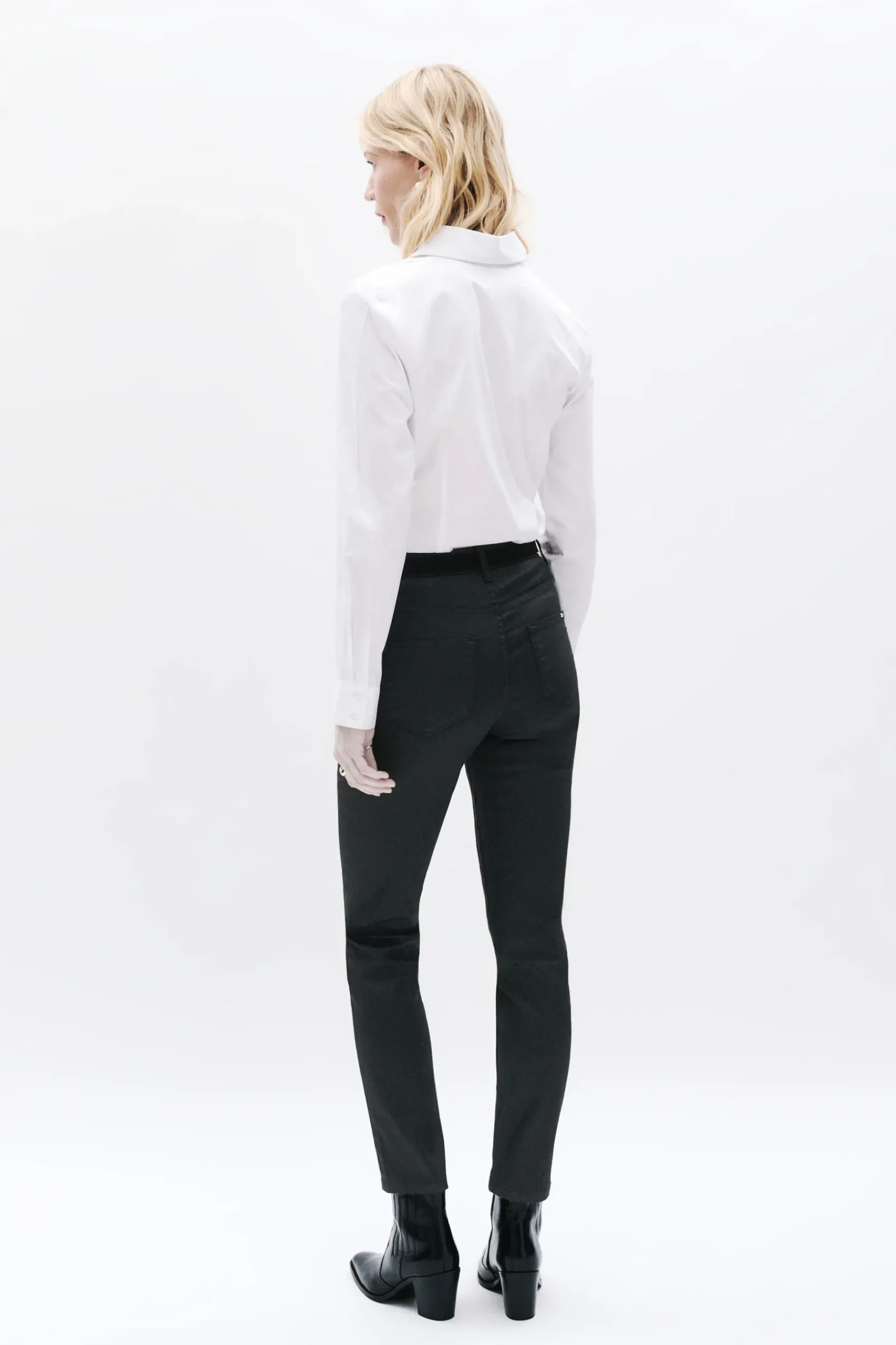 Flash Sale Pantalon Tony Effet Enduit Noir Femme Pantalons