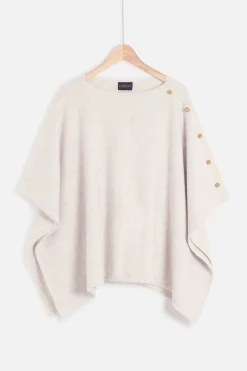 Best Sale Poncho Lisa B Beige Femme Ponchos