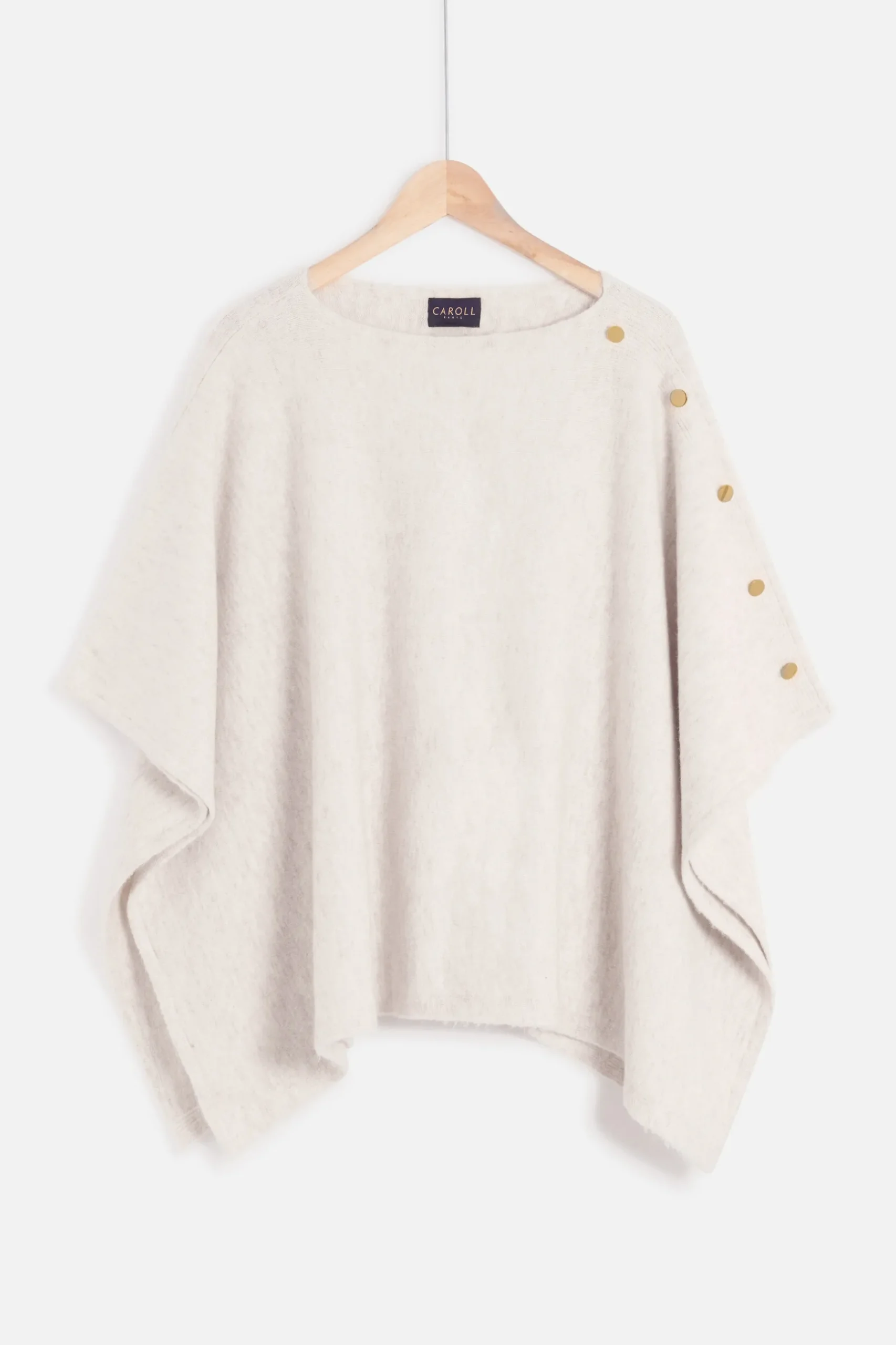 Best Sale Poncho Lisa B Beige Femme Ponchos