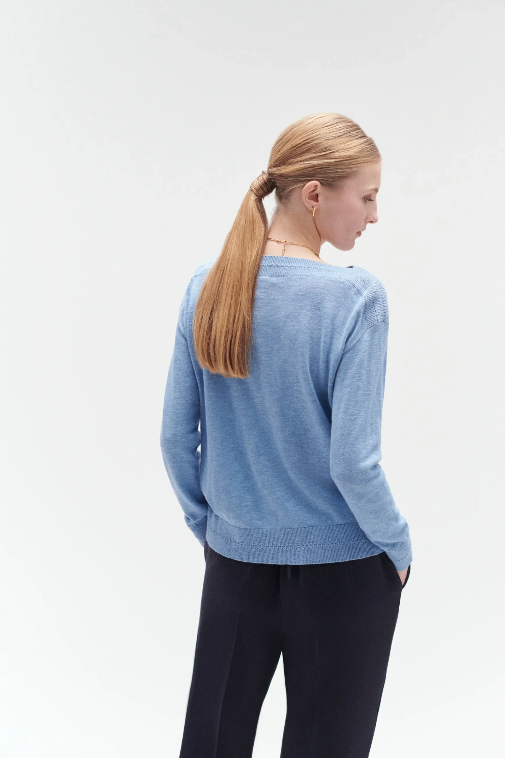 Online Pull Bettina Denim Baby Bleu Femme Pulls