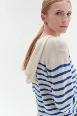 Best Pull Capuche Leana Bleu Electrique Femme Pulls