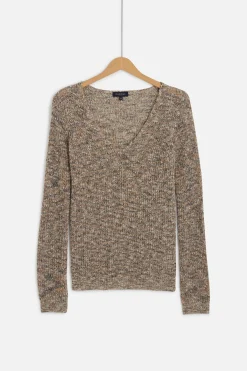 Clearance Pull Hugo En Maille Moulinee Femme Pulls