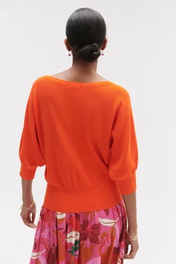 Online Pull Joan Oversize Orange Femme Pulls