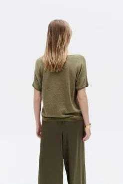 Sale Pull Milane Vert Olive Femme Pulls
